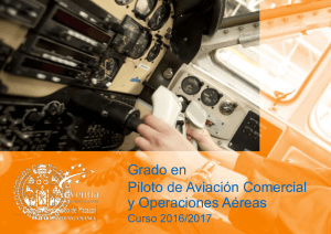 Grado en Piloto de Aviación Comercial y Operaciones Aéreas