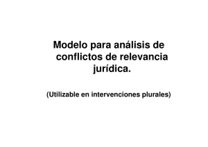 Modelo para análisis de conflictos de relevancia jurídica.