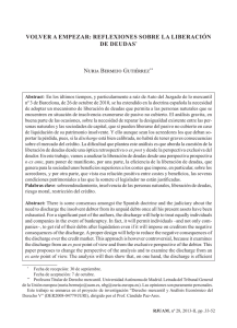 VOLVER A EMPEZAR: REFLEXIONES SOBRE LA LIBERACIÓN DE