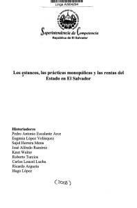 Los estancos, las prácticas monopólicas y las rentas del