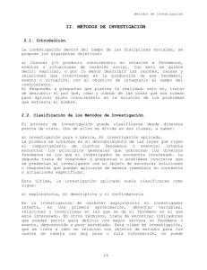 II. MÉTODOS DE INVESTIGACIÓN