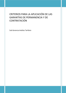 criterios para la aplicación de las garantías de permanencia y