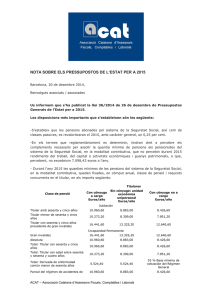 nota presupuestos 2015 - Associació Catalana d`Assessors Fiscals