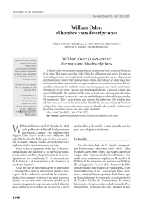William Osler: el hombre y sus descripciones