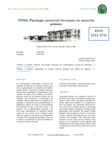TEMA: Patología anorectal frecuente en atención ISSN 2215-2741