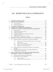 xxi. régimen fiscal de las cooperativas