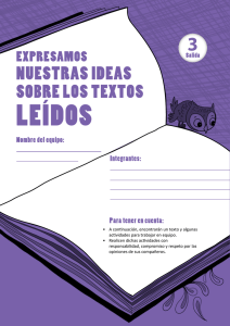 nuEstras idEas sobrE los tExtos