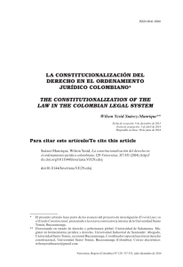 la constitucionalización del derecho en el ordenamiento jurídico
