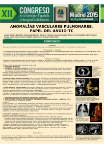anomalías vasculares pulmonares, papel del angio-tc