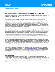 Pau Gasol lanza un cuento interactivo con UNICEF