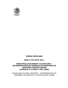 norma mexicana nmx-f-294-scfi-2011 industria azucareray alcoholera