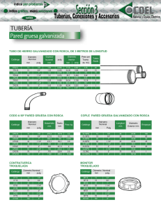 TUBERÍA Pared gruesa galvanizada