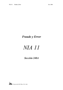 SEC-240 Fraude y error - Colegio de Contadores del Estado Sucre