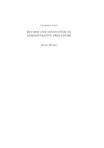 REFORM AND INNOVATION IN ADMINISTRATIVE PROCEDURE