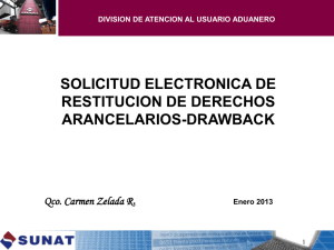 Solicitud electronica drawback