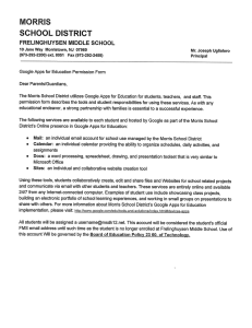 Page 1 MORRIS SCHOOL DISTRICT FRELINGHUYSEN MIDDLE