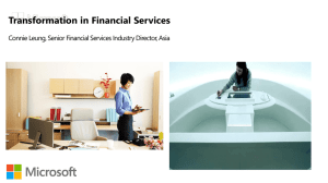 Transformation in Financial Services