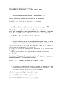 Problemas. Teoria cinética molecular