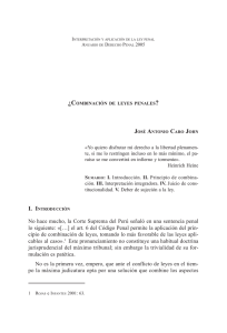 ¿Combinaciones de leyes penales?