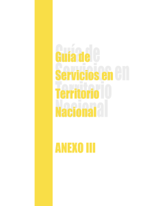 Guía de Servicios en Territorio Nacional ANEXO III