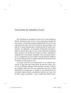Una forma de entender el ocio