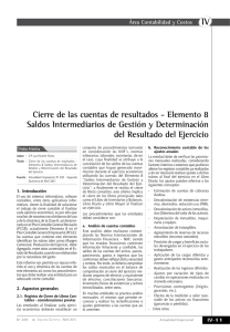 Cierre de las cuentas de resultados