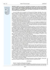 DECRETO 73/2016, de 14 de junio, del Gobierno de Aragón, por el