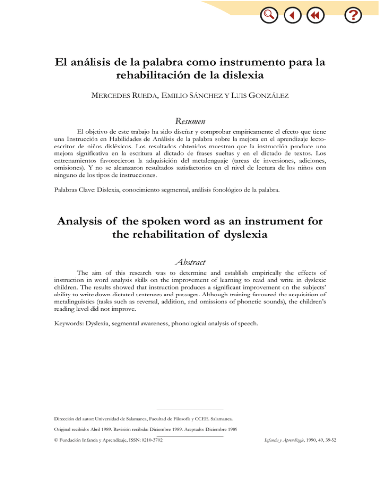 El An lisis De La Palabra Como Instrumento Para La