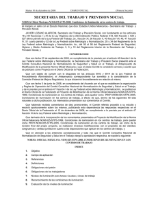 Nom 025 STPS 2008 - Secretaría del Trabajo y Previsión Social