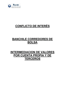 CONFLICTO DE INTERÉS BANCHILE CORREDORES DE BOLSA