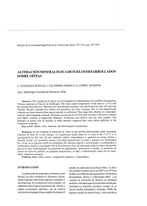 ALTERACIÓN MINERALÓGICADE SUELOS DESARROLLADOS