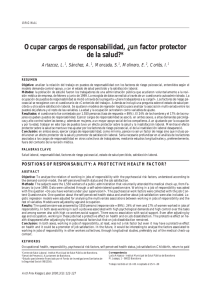 Ocupar cargos de responsabilidad, ¿un factor protector de la salud?*