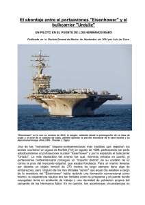 El abordaje entre el portaaviones "Eisenhower" y el bulkcarrier