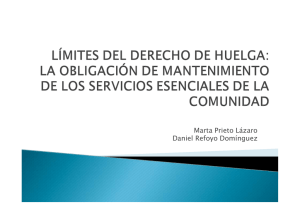 límites del derecho: la obligación de mantenimiento de los servicios