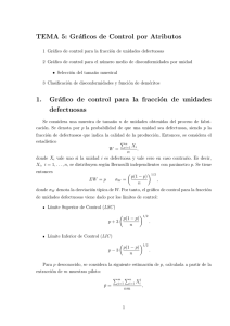 TEMA 5: Gráficos de Control por Atributos 1. Gráfico de control para