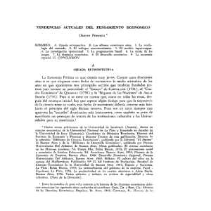 Tendencias Actuales del Pensamiento Económico