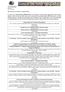 Queridos socios, padrinos y colaboradores, La junta de la ONG