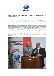 correo paraguayo (dinacopa) celebra el día mundial del
