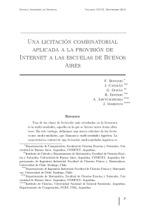 Una licitación combinatorial aplicada a la provisión de Internet a las