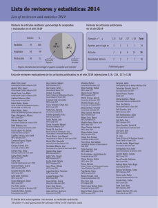 Lista de revisores y estadísticas 2014