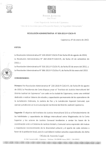 resolucion administrativa n° 009-2013-p-csjca