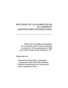 inocuidad de los alimentos en el comercio agropecuario