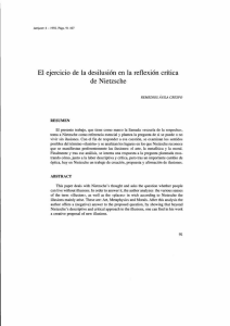 El ejercicio de la desilusión en la reflexión crítica de Nietzsche