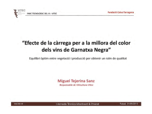 Efecto de la carga para la mejora de color de los vinos de