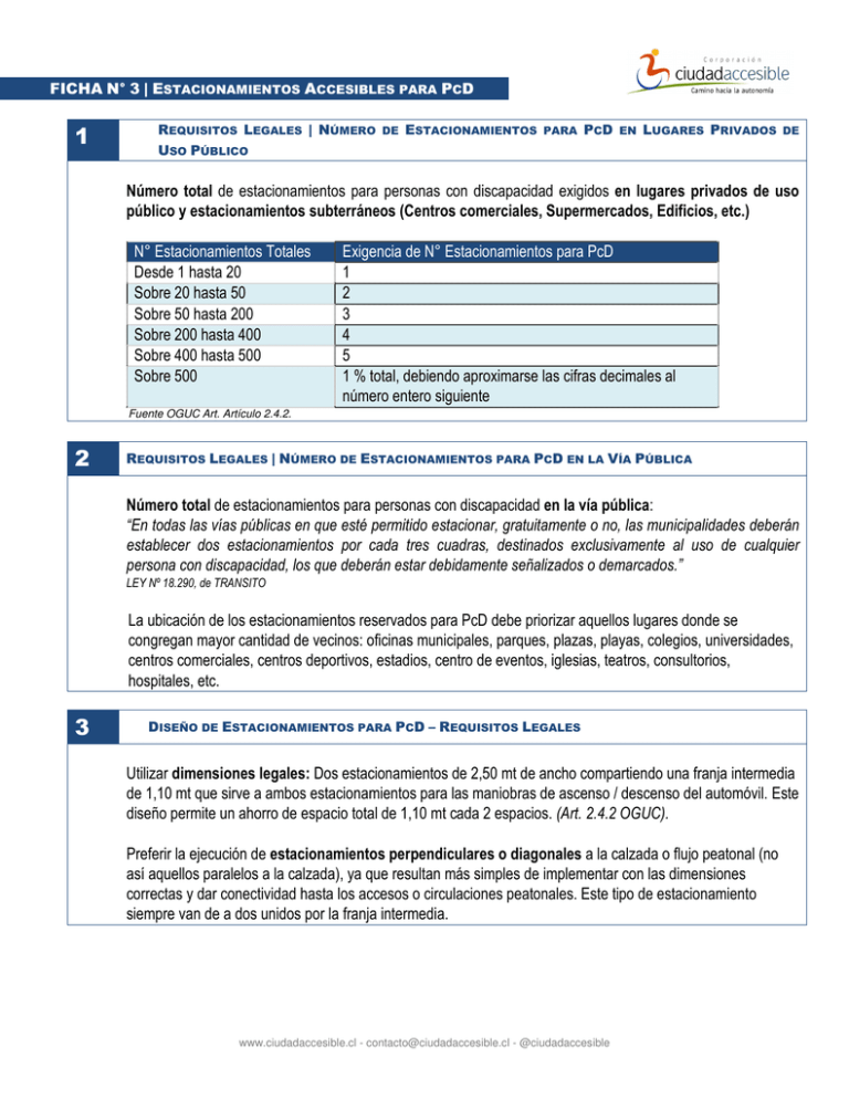 Ficha 3 Estacionamientos Reservados Para PcD