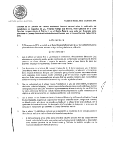 pr`esidente de Consejo Distrital del Instituto Nacional Electoral