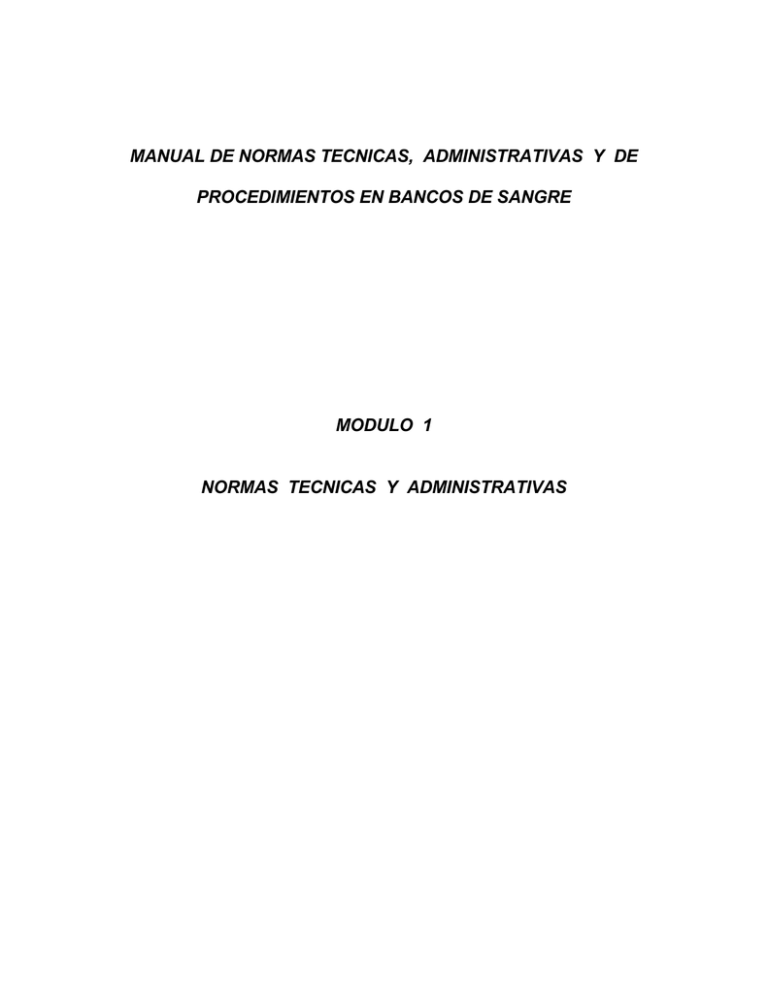 manual de normas tecnicas, administrativas y de procedimientos