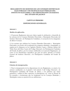 reglamento de sesiones de los consejos distritales electorales y