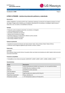 LP3912 / LP3942M – Lámina de protección polímera y calandrada