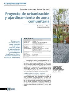 Proyecto de urbanización y ajardinamiento de zona comunitaria